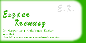 eszter krenusz business card